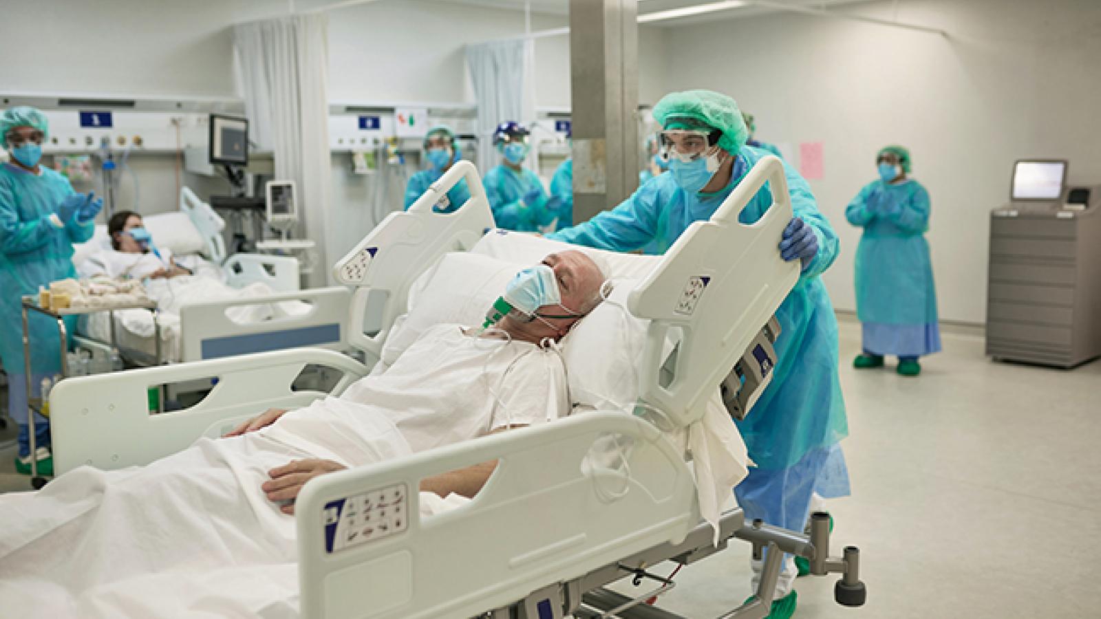 COVID patient in the hospital