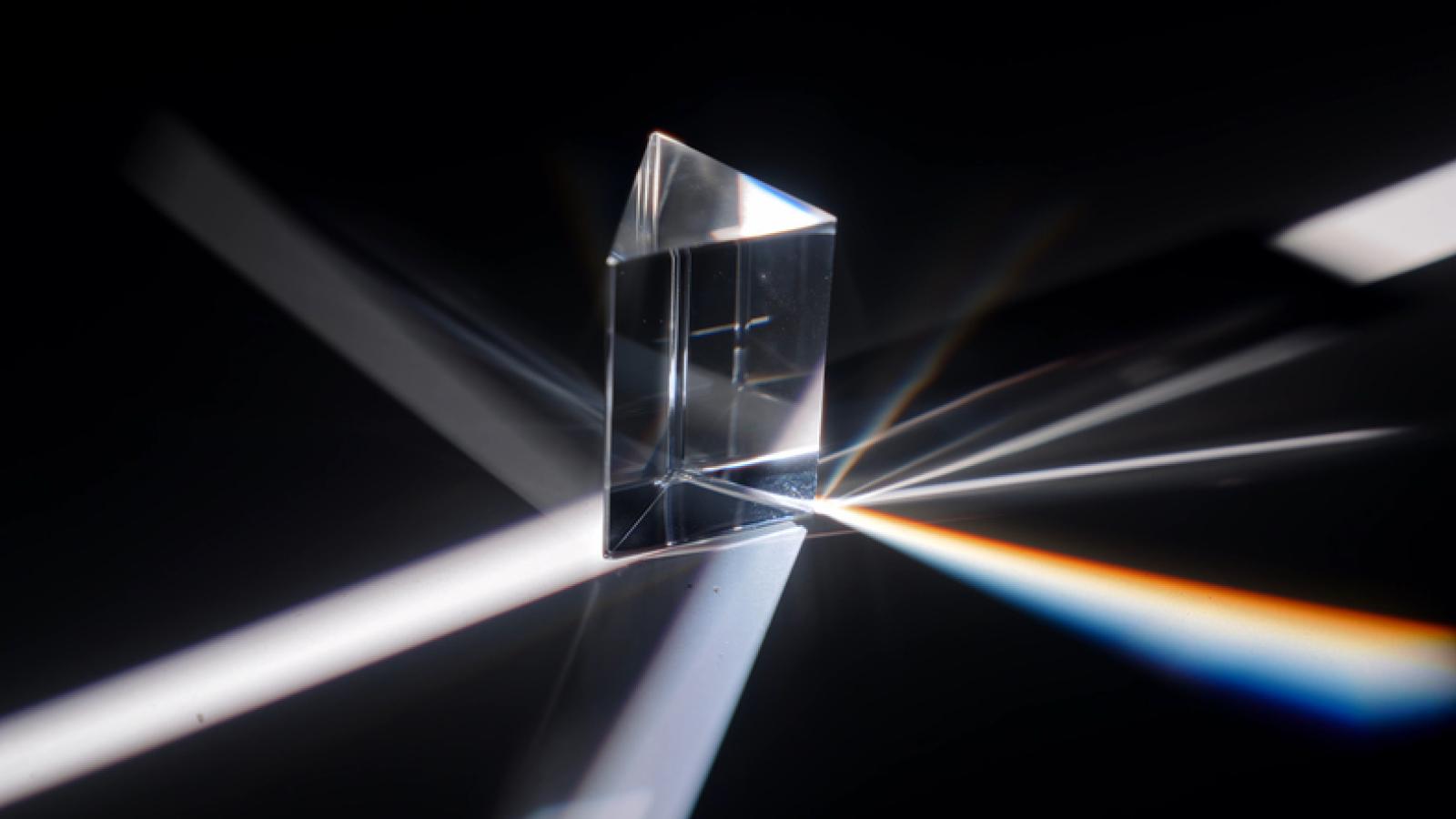 Light refracted by a prism