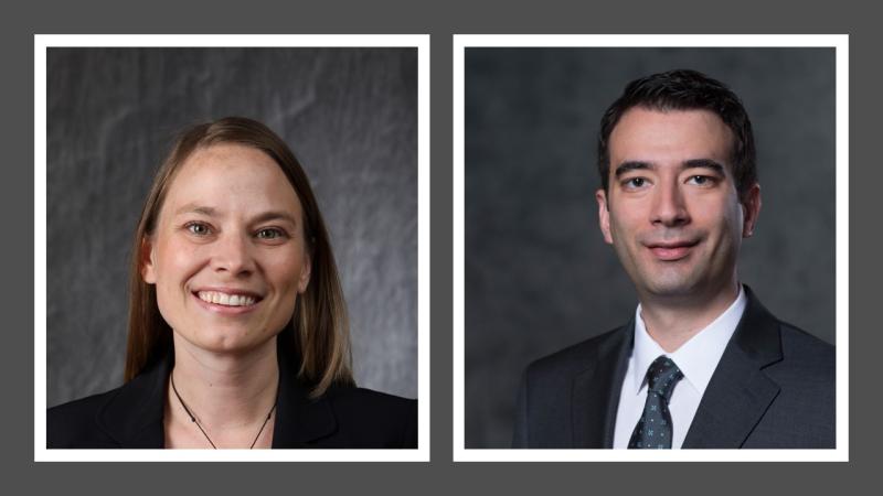 Side by side headshots of Jennifer Pazour and Hakan Hekimoglu