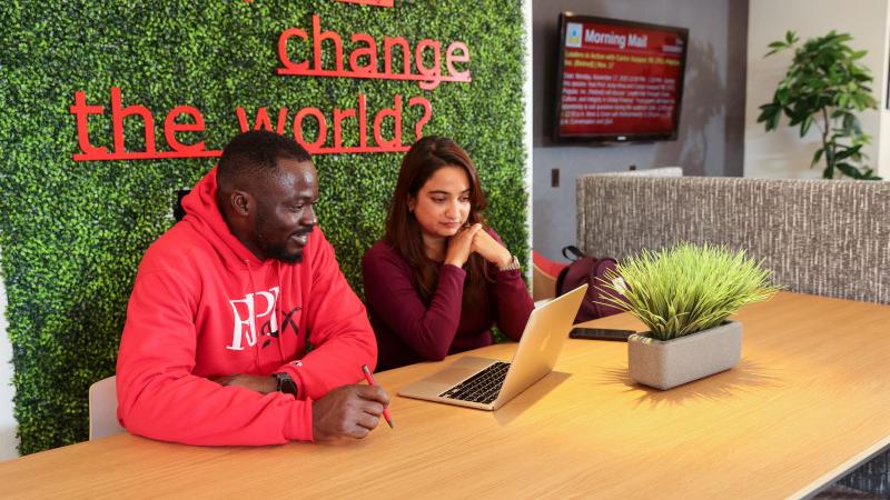 Students studying at Lally