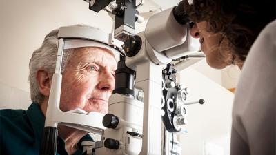 Person getting an eye exam